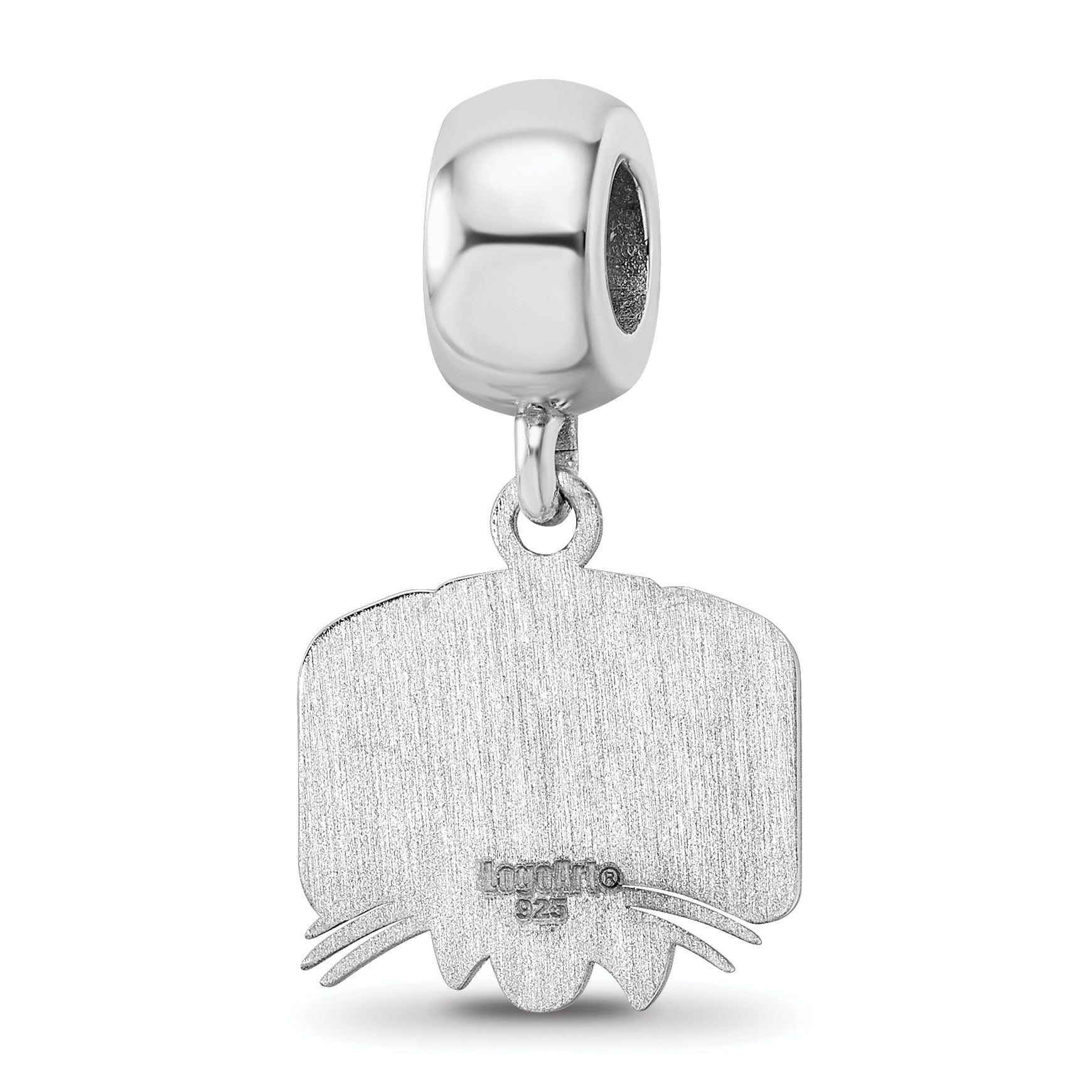 Sterling Silver Rhodium-plated LogoArt Ohio University Small Dangle Bead Charm