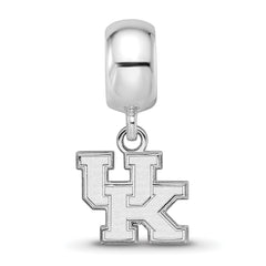 Sterling Silver Rhodium-plated LogoArt University of Kentucky U-K Extra Small Dangle Bead Charm