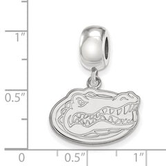 Sterling Silver Rhodium-plated LogoArt University of Florida Gator Small Dangle Bead Charm