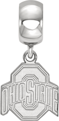 Sterling Silver Rhodium-plated LogoArt The Ohio State University Small Dangle Bead Charm