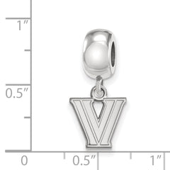 Sterling Silver Rhodium-plated LogoArt Villanova University Letter V Extra Small Dangle Bead Charm