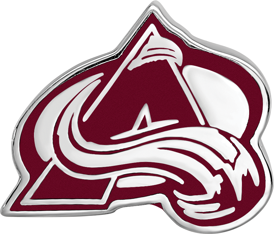 Sterling Silver Rhodium-plated NHL LogoArt Colorado Avalanche Letter A Enameled Bead