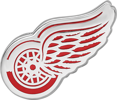 Sterling Silver Rhodium-plated NHL LogoArt Detroit Red Wings Enameled Bead