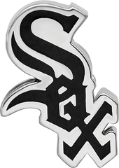 Sterling Silver Rhodium-plated MLB LogoArt Chicago White Sox Enameled Bead