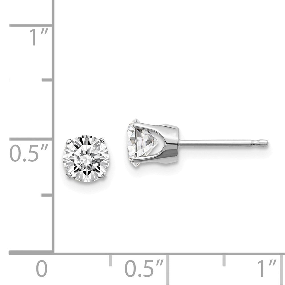 14kw 1.00ct I1 J-K Diamond Stud Push-on Post Earrings