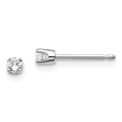 14kw .10ct I2 K-L Diamond Stud Push-on Post Earrings