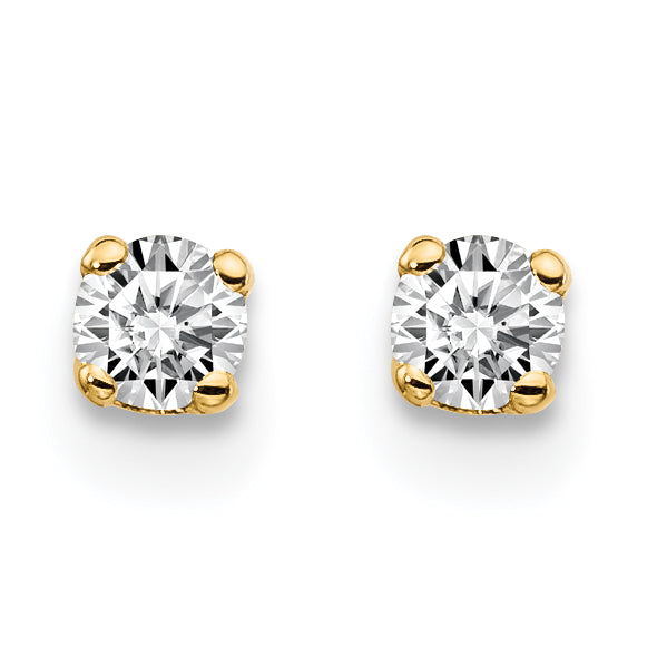 14ky .15ct. I2 K-L Diamond Stud Push-on Post Earrings