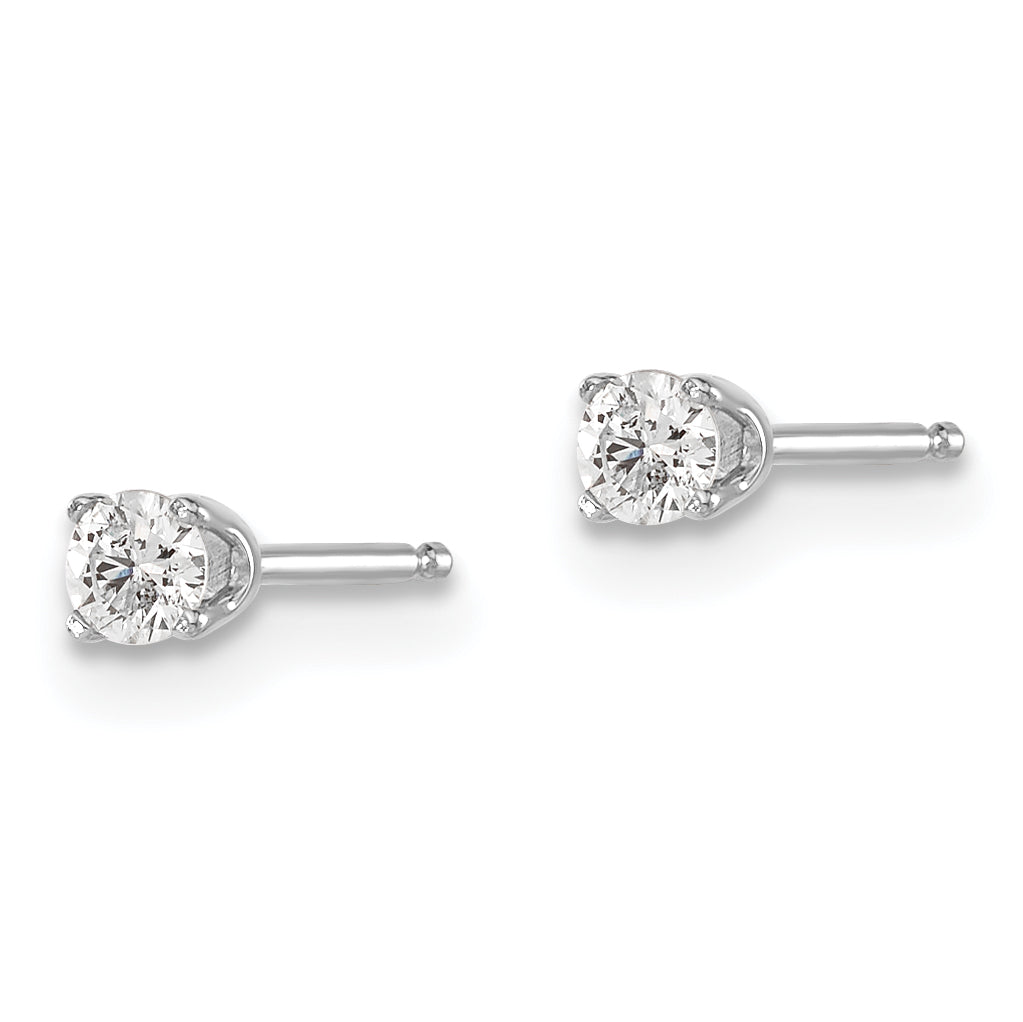 14kw .15ct I2 K-L Diamond Stud Push-on Post Earrings