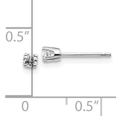 14kw .15ct I2 K-L Diamond Stud Push-on Post Earrings