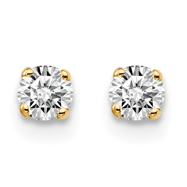 14ky .25ct. I2 K-L Diamond Stud Push-on Post Earrings