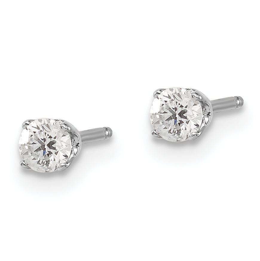 14kw .25ct I2 K-L Diamond Stud Push-on Post Earrings