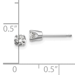 14kw .30ct I2 K-L Diamond Stud Push-on Post Earrings