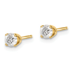 14ky .40ct. I2 K-L Diamond Stud Push-on Post Earrings