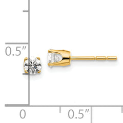 14ky .40ct. I2 K-L Diamond Stud Push-on Post Earrings