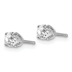 14kw .40ct I2 K-L Diamond Stud Push-on Post Earrings