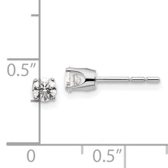 14kw .40ct I2 K-L Diamond Stud Push-on Post Earrings