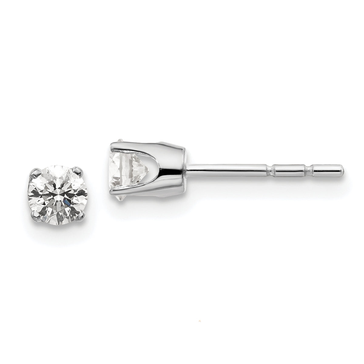 14kw .40ct I2 K-L Diamond Stud Push-on Post Earrings