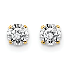 14ky .50ct. I2 K-L Diamond Stud Push-on Post Earrings