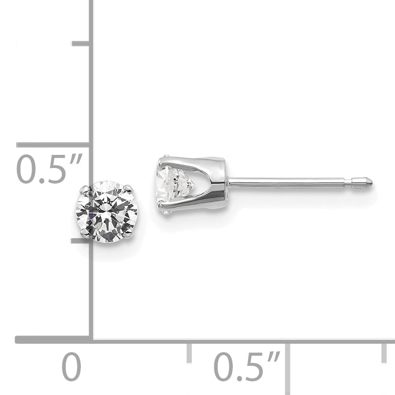 14kw .50ct I2 K-L Diamond Stud Push-on Post Earrings