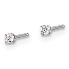 14kw .05ct I2 K-L Diamond Stud Push-on Post Earrings