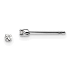 14kw .05ct I2 K-L Diamond Stud Push-on Post Earrings