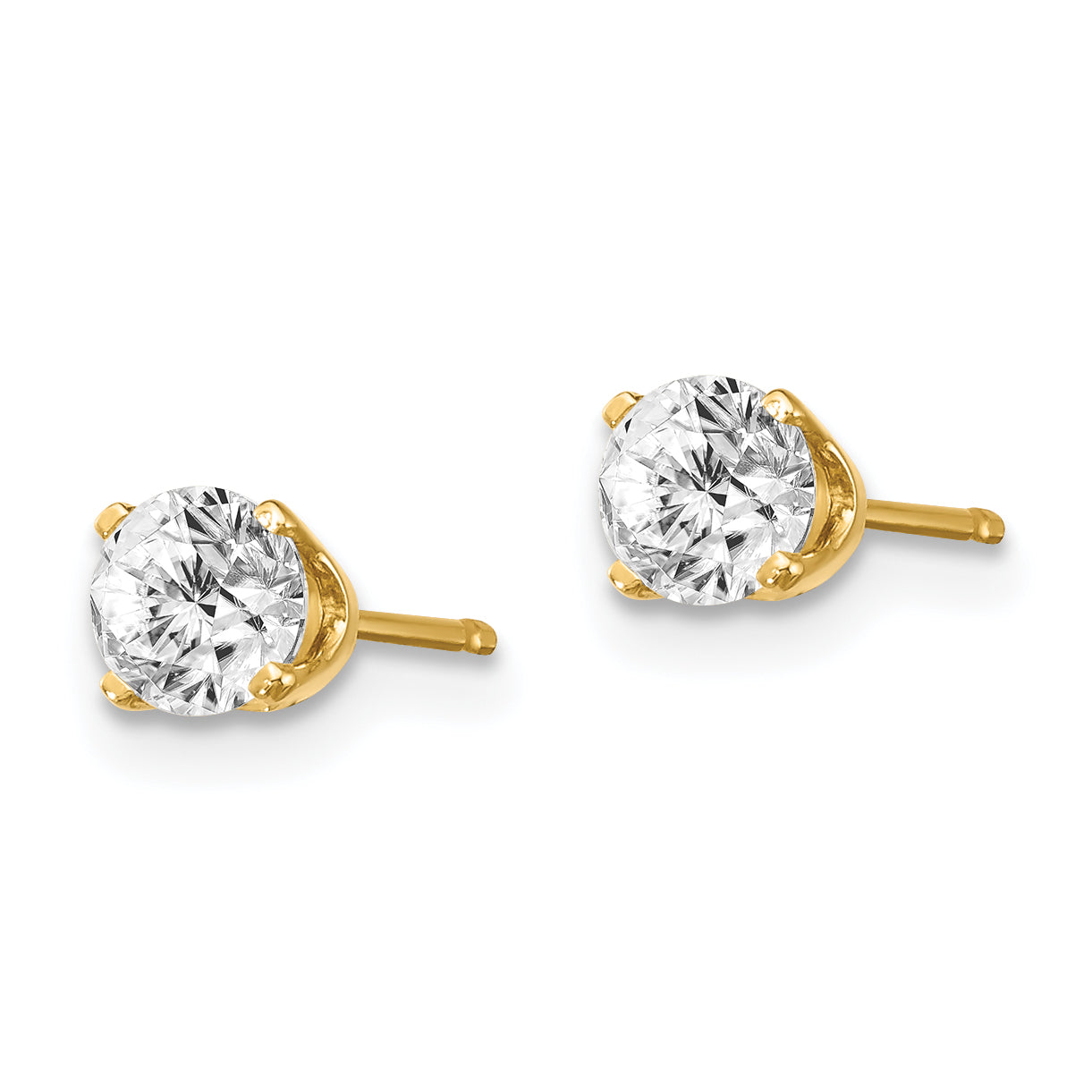 14ky .60ct. I2 K-L Diamond Stud Push-on Post Earrings