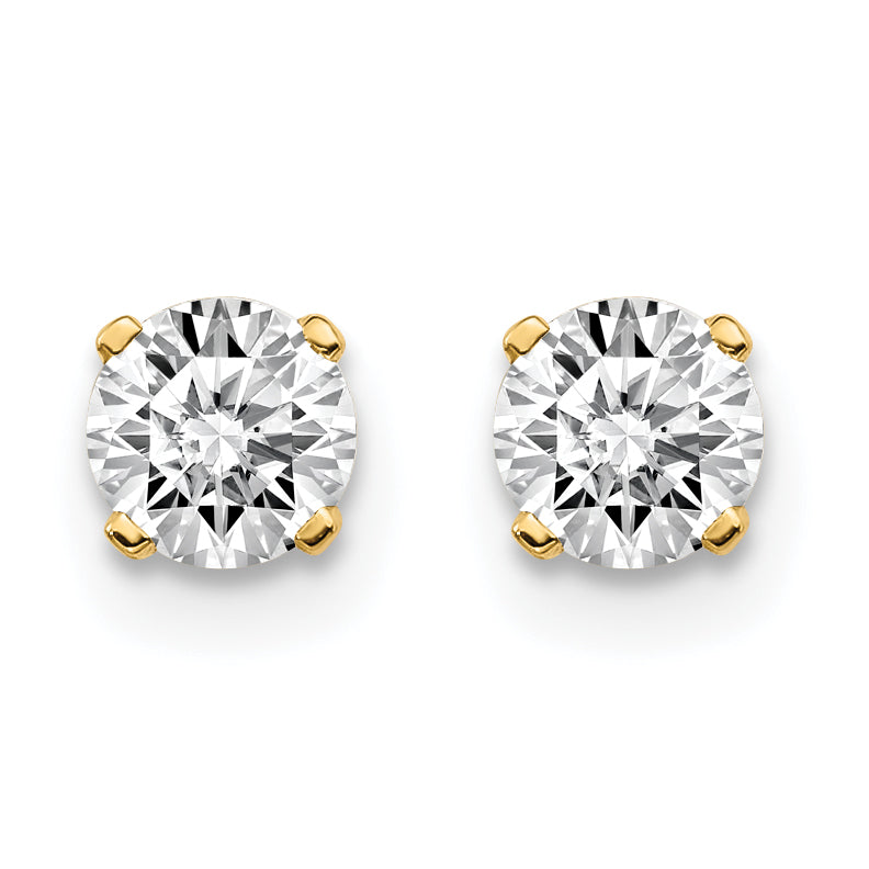 14ky .60ct. I2 K-L Diamond Stud Push-on Post Earrings