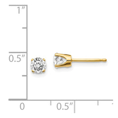 14y .60ct. I1 J-K Diamond Stud Push-on Post Earrings