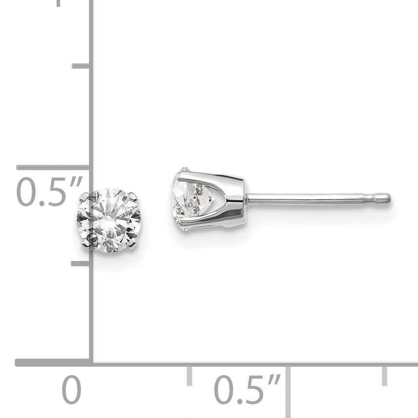 14kw .60ct I2 K-L Diamond Stud Push-on Post Earrings