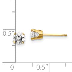 14ky .70ct. I2 K-L Diamond Stud Push-on Post Earrings