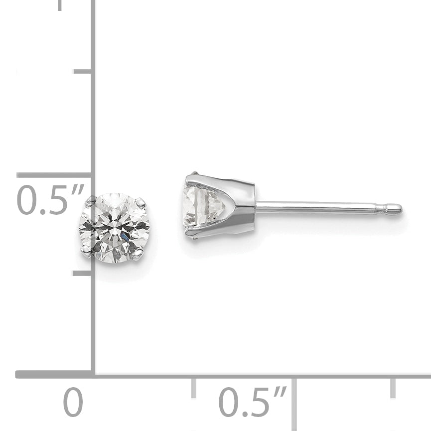 14kw .70ct I2 K-L Diamond Stud Push-on Post Earrings