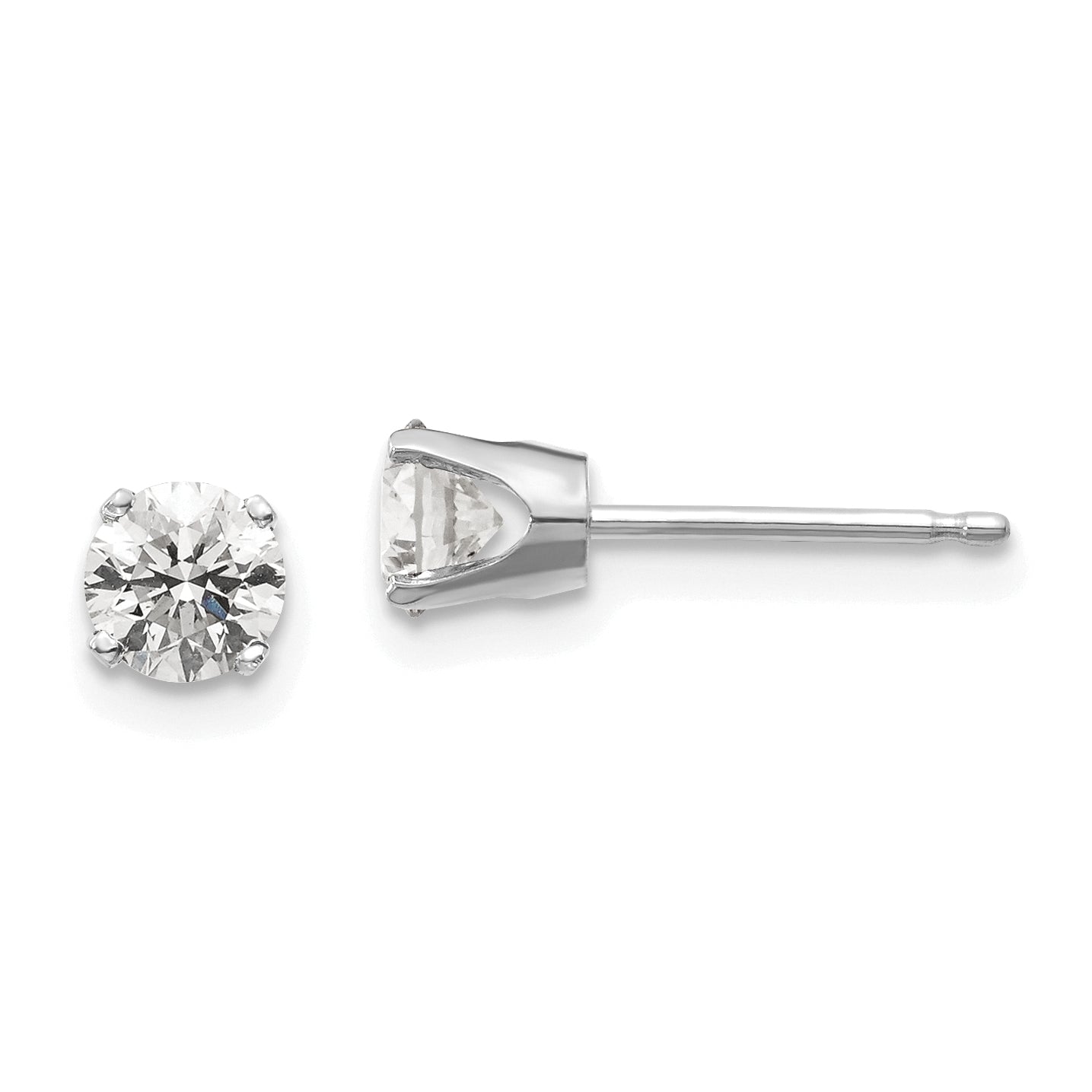 14kw .70ct I1 J-K Diamond Stud Push-on Post Earrings