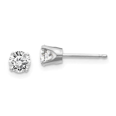 14Kw .70ct I1 J-K Diamond Stud Push-on Post Earrings