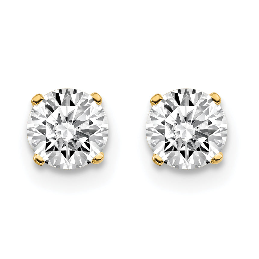 14ky .75ct. I2 K-L Diamond Stud Push-on Post Earrings