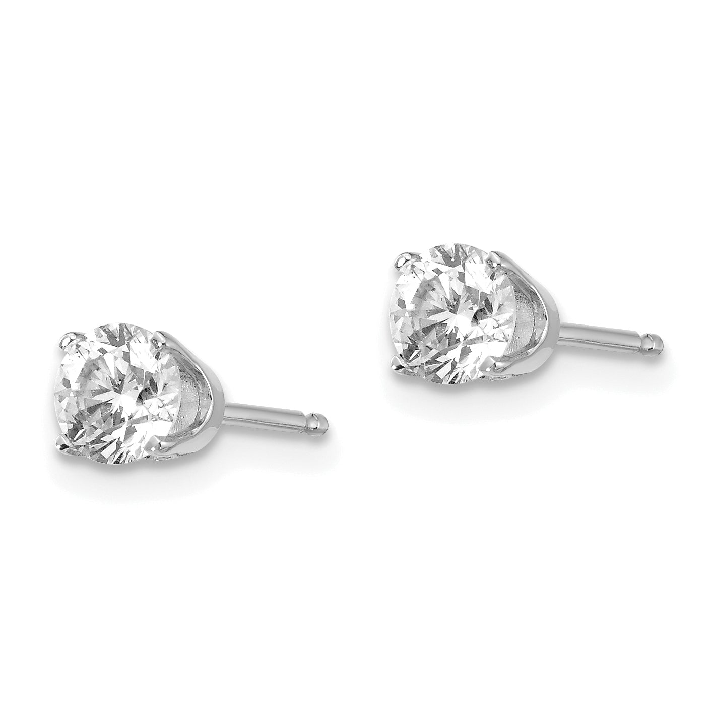 14kw .75ct I2 K-L Diamond Stud Push-on Post Earrings