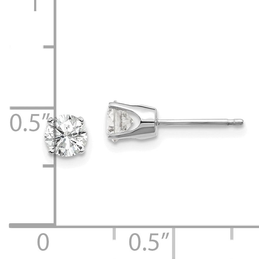 14kw .75ct I2 K-L Diamond Stud Push-on Post Earrings