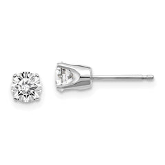 14Kw .75ct I1 J-K Diamond Stud Push-on Post Earrings