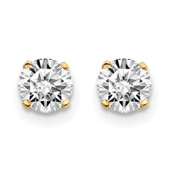 14ky .85ct. I2 K-L Diamond Stud Push-on Post Earrings