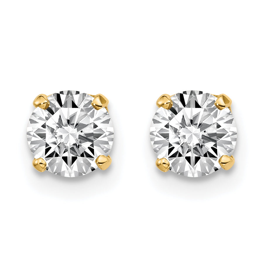 14ky .95ct. I2 K-L Diamond Stud Push-on Post Earrings