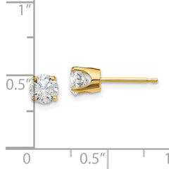 14ky .95ct. I2 K-L Diamond Stud Push-on Post Earrings