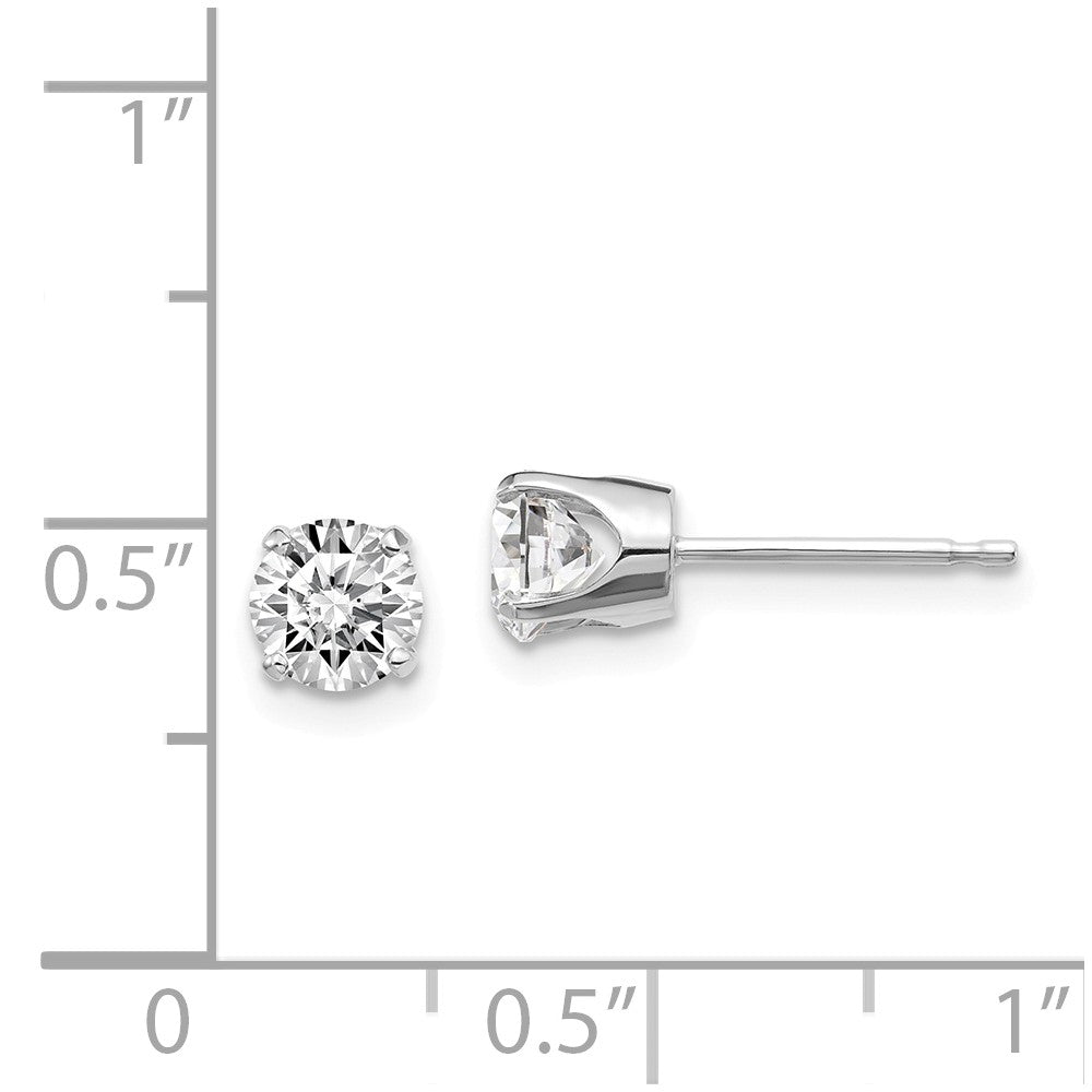 14kw .95ct I1 J-K Diamond Stud Push-on Post Earrings