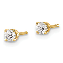 14y .20ct. I1 J-K Diamond Stud Push-on Post Earrings