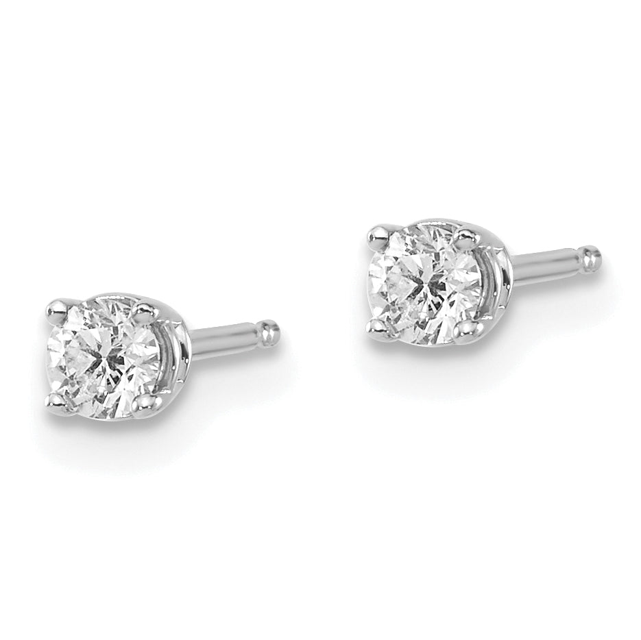 14kw .20ct I1 J-K Diamond Stud Push-on Post Earrings