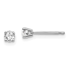 14kw .20ct I1 J-K Diamond Stud Push-on Post Earrings