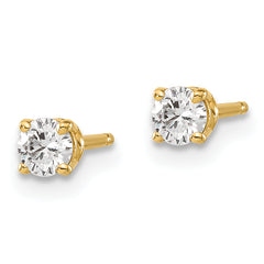 14y .25ct. I1 J-K Diamond Stud Push-on Post Earrings