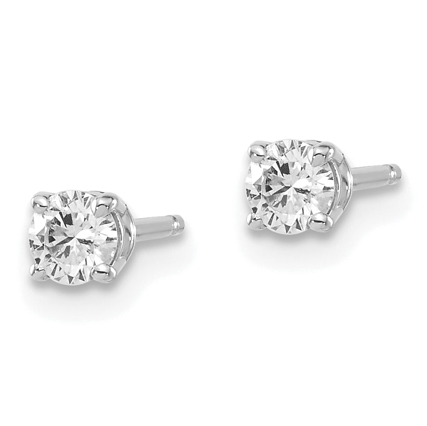 14kw .25ct I1 J-K Diamond Stud Push-on Post Earrings