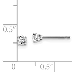 14kw .25ct I1 J-K Diamond Stud Push-on Post Earrings