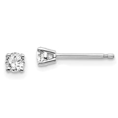 14kw .25ct I1 J-K Diamond Stud Push-on Post Earrings