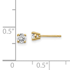 14y .30ct. I1 J-K Diamond Stud Push-on Post Earrings