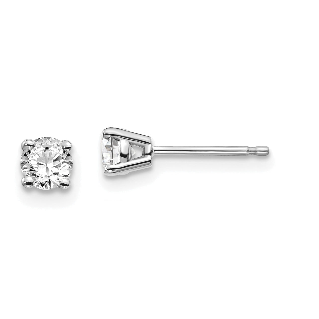 14kw .30ct I1 J-K Diamond Stud Push-on Post Earrings